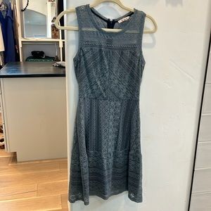 Skies are Blue Lace Overlay Dress